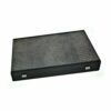Backgammon Pliable Effet Crocodile en Cuir Gris et bois