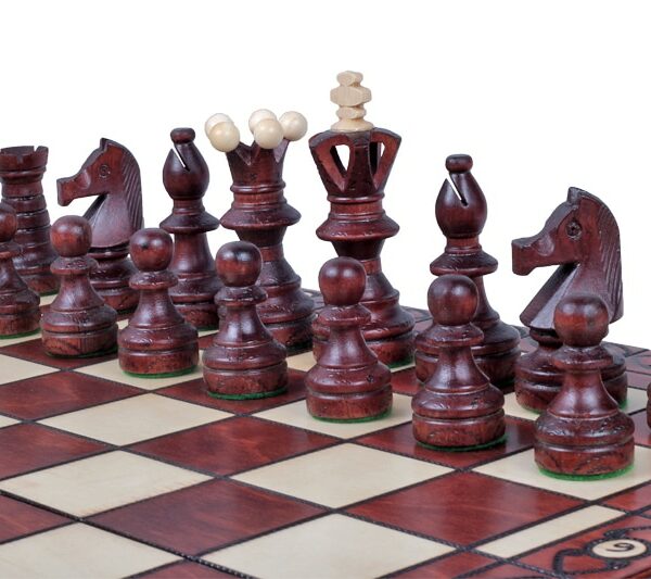 Jeu d’Échecs Décoratif en Bois - Grand Échiquier Pliant avec Rangement Individuel