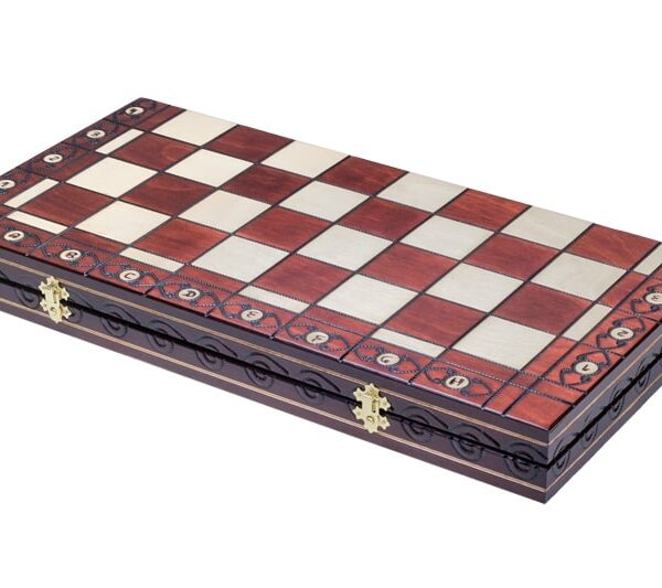 Jeu d’Échecs Décoratif en Bois - Grand Échiquier Pliant avec Rangement Individuel