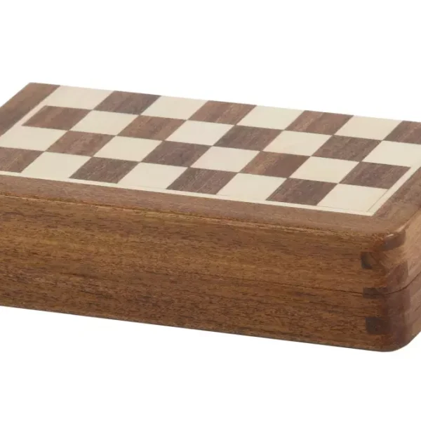 Mini Échecs Magnétiques en Bois – Idéal pour le Voyage, Élégance et Praticité