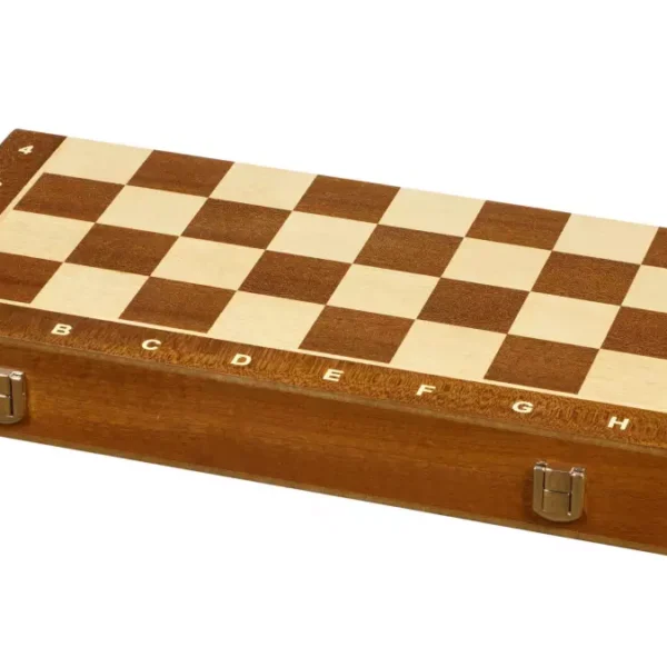Ensemble d'Échecs de Tournoi Sunrise n°4 Exclusive avec Plateau en Mahogany et Pièces Staunton