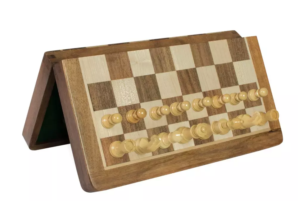 Echiquier Bois Au Jeu D'échecs 21 Cm - Jeux D'échec Au Pliable échiquier Pour Enfant Eu Adulte Ou Echecs De Voyage Au Le Plateau D Echec Chess Board Bronze