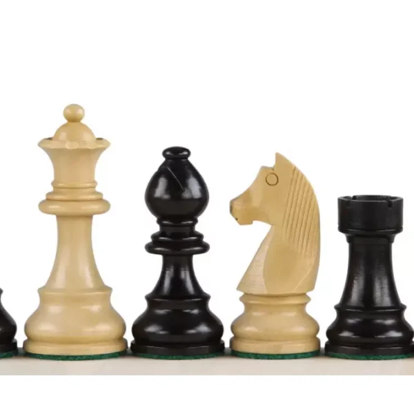 Ensemble d'Échecs de Tournoi N°5 avec Plateau Incrusté et Pièces German Knight