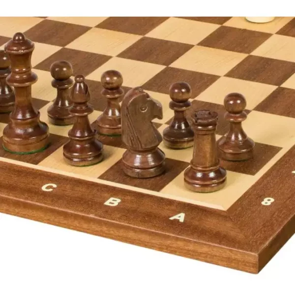 Ensemble d'Échecs de Tournoi N°4 avec Pièces Sunrise Staunton et Plateau Incrusté