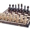 Jeu d'Échecs en Bois de Hêtre avec Échiquier Pliant - 60 x 60 cm