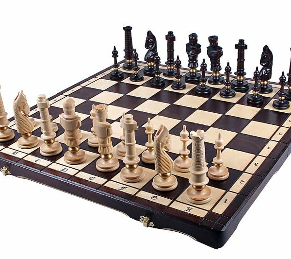Jeu d'Échecs en Bois avec Pièces Lestées – Échiquier Pliant