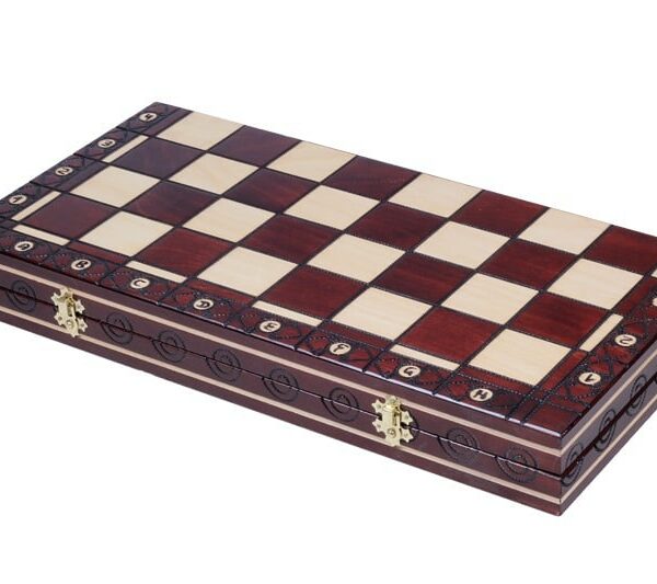 Jeu d'Échecs Staunton en Bois - Échiquier Pliant 49 cm avec Rangement