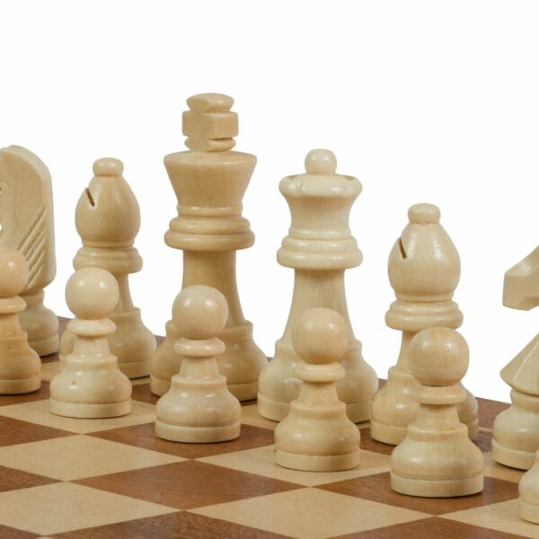 Échecs Magnétiques en Acajou et Érable - Ensemble de Voyage Compact avec Plateau Intégré et Pièces Staunton