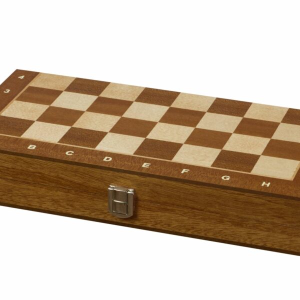 Échecs Magnétiques en Acajou et Érable - Ensemble de Voyage Compact avec Plateau Intégré et Pièces Staunton
