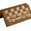 Échecs Magnétiques en Acajou et Érable - Ensemble de Voyage Compact avec Plateau Intégré et Pièces Staunton