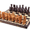 Grand Échiquier en Bois "César" avec Pièces Fabriquées en Cerisier - Ensemble Idéal pour Jeu Familial et Compétitif
