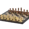Ensemble de Jeu d'Échecs de Tournoi Chevalier Allemand - Échiquier en Bois d'Érable et Pièces en Bois de Buis