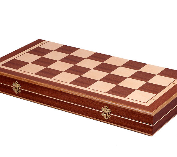 Échiquier en Bois Compact avec Pièces Fabriquées à la Main - Ensemble Portatif et Élégant en Acajou et Sycomore