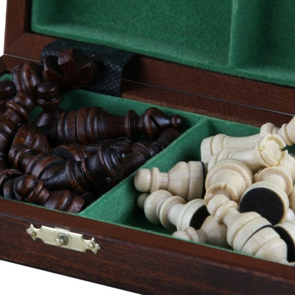 Échecs Magnétiques Mini – Jeu d’Échecs de Voyage Compact en Bois avec Pièces Staunton