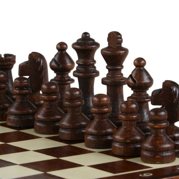 Échecs Magnétiques Mini – Jeu d’Échecs de Voyage Compact en Bois avec Pièces Staunton