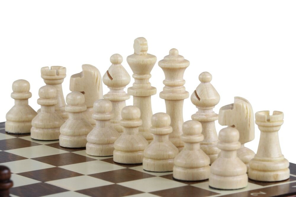 Échecs Magnétiques Mini – Jeu d’Échecs de Voyage Compact en Bois avec Pièces Staunton