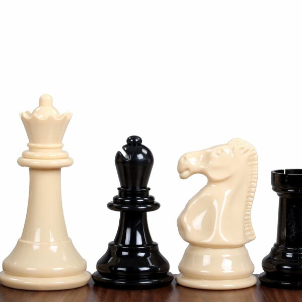 Ensemble d’Échecs et Dames en Plastique Résistant aux Intempéries avec Échiquier en Vinyle - Idéal pour Intérieur et Extérieur